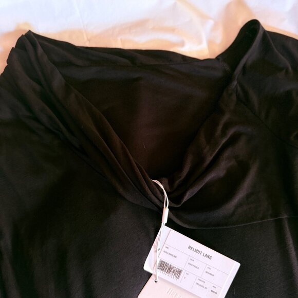 NWT Helmut Lang Little Black Dress With Side Tie Size S Quiet Luxury Minimalist - Picture 15 of 16